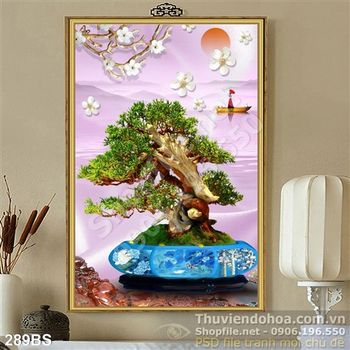 Chậu bonsai ấn tượng in gạch đẹp