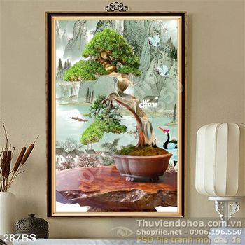 Chậu bonsai độc đáo hiêng ngang