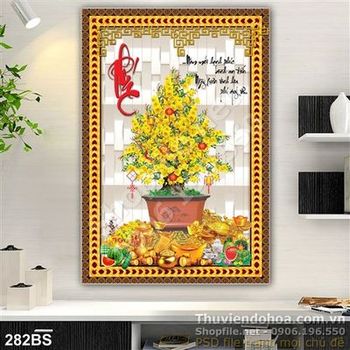 Chậu bonsai in gạch hoa mai đẹp