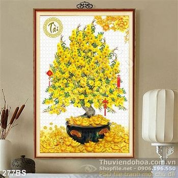 Chậu bonsai hoa mai phát tài