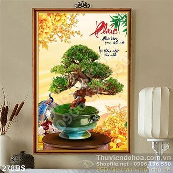 Chậu bonsai nghệ thuật nhật bản chữ phúc