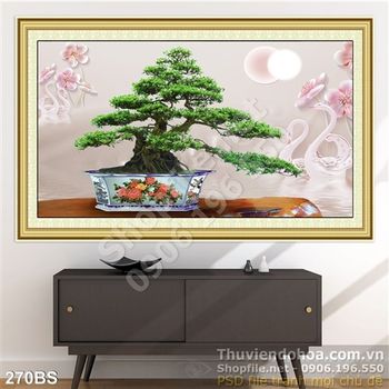Chậu bonsai in gạch uv lụa 3d