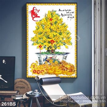 Chậu bonsai chữ phúc hoa đào năm mới 2020