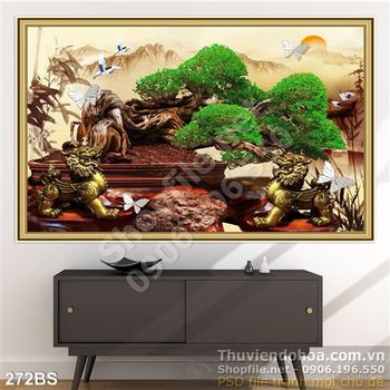 Chậu bonsai kiểu dáng độc và con kỳ lân