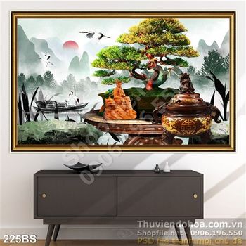 Tranh bonsai nghệ thuật cổ đẹp