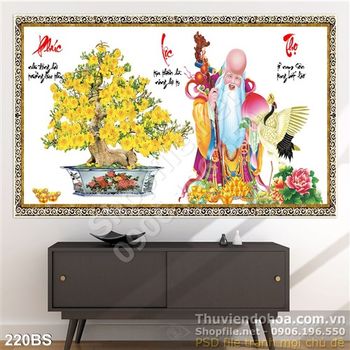 Chậu bonsai hoa mai và ông thọ