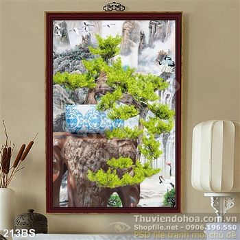 Chậu bonsai cây khế và thác nước lớn