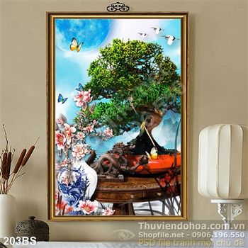 Chậu bonsai in gạch nghệ thuật ấn tượng 2020