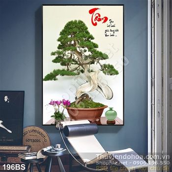 Chậu bonsai dáng độc lạ chữ tâm