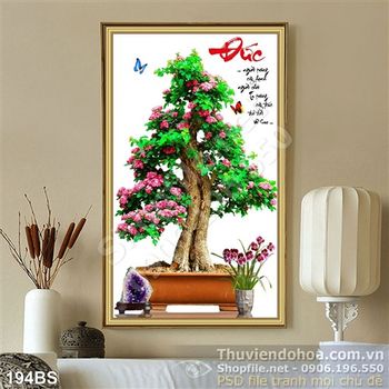 Chậu bonsai cổ thụ chữ đức đẹp