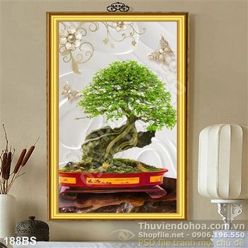 Chậu bonsai và hòn lăng bộ đẹp