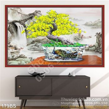 Chậu bonsai hoa mai chim công đẹp