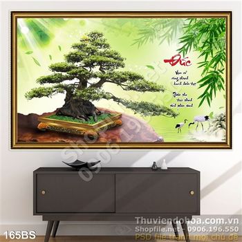 Chậu bonsai chữ đức in gạch