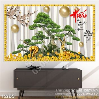 Chậu bonsai tết nghệ thuật chữ hiếu