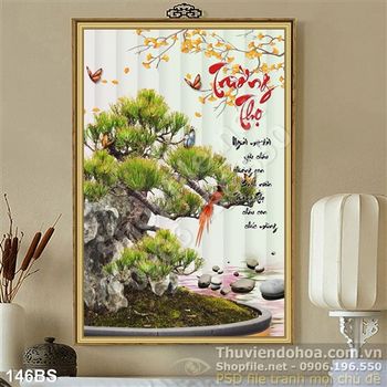 Chậu bonsai hòn lăng bộ trường thọ uv