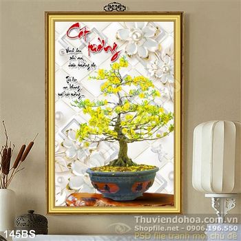 Chậu bonsai hoa mai cát tường nghệ thuật