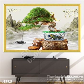 Chậu bonsai psd nghệ thuật đẹp ấn tượng psd