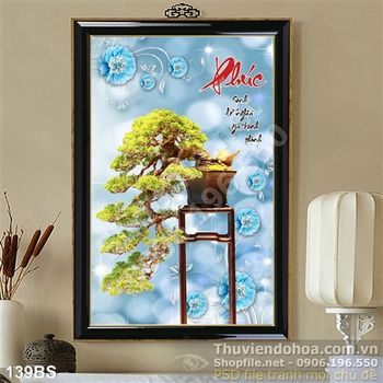 Chậu bonsai chữ phúc psd đẹp