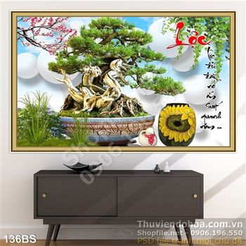 Chậu bonsai độc lạ chữ lộc