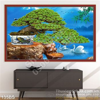 Chậu bonsai ấn tượng thiên nga