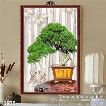 Chậu bonsai lụa 3d độc lạ in gạch