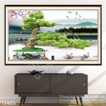 Chậu bonsai nghệ thuật cảnh bình yên