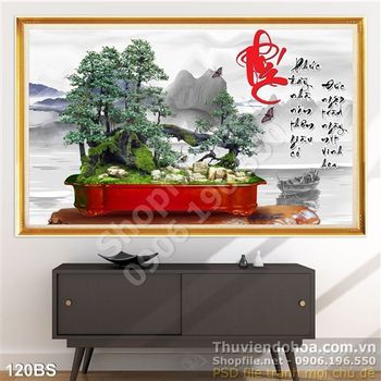 Tranh bonsai phúc đẹp 3d in uv