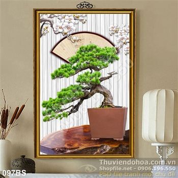 Tranh bonsai nghệ thuật tạo kiểu độc lạ