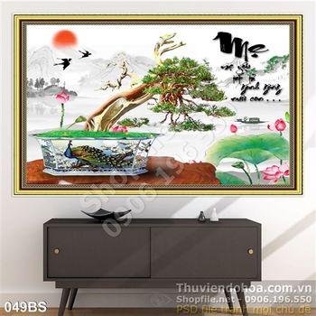 Tranh bonsai chữ mẹ độc đáo
