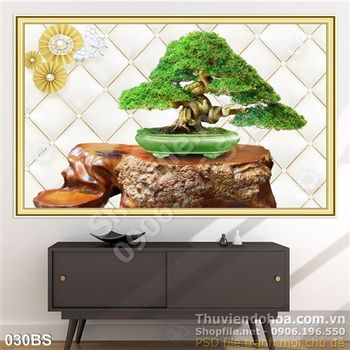 Tranh bonsai ấn tượng 3d