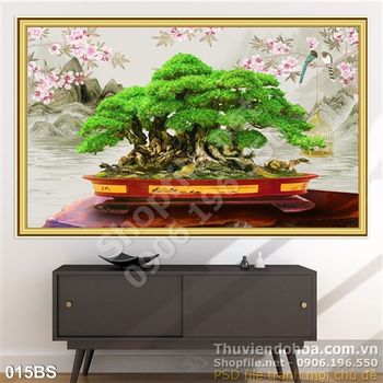 Tranh bonsai nghệ thuật 3d phong cảnh