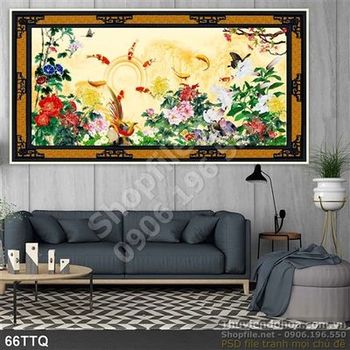 Tranh Tứ Quý cửu ngư quần hội