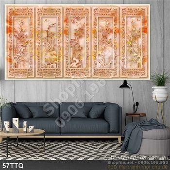 Tranh Tứ Quý bộ 5 tấm