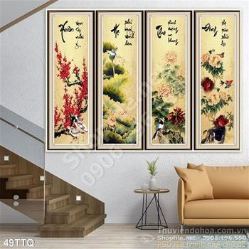 Tranh Tứ Quý xuân hạ thu đông