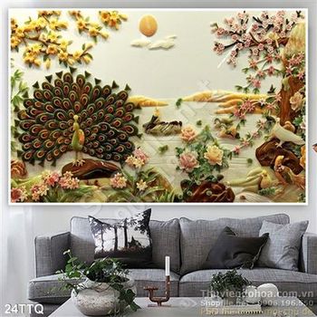 Tranh Tứ Quý giả ngọc 3d đẹp