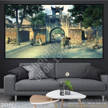 Tranh phố cổ hà nội 1945