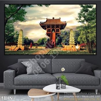 Tranh in uv chất lượng chùa một cột