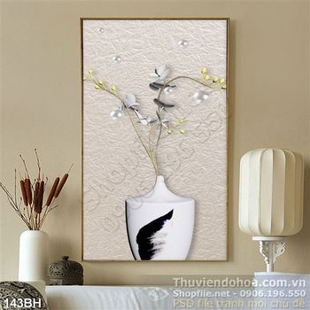 Tranh bình hoa nghệ thuật đẹp 2020
