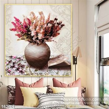 Tranh bình hoa gốm cổ đẹp wall