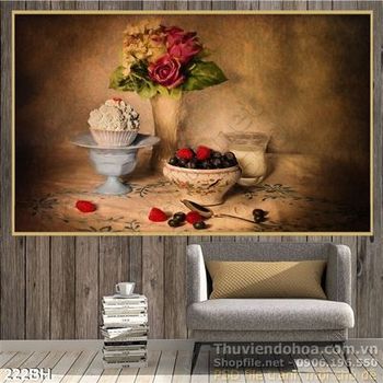 Tranh bình hoa nghệ thuật sơn đầu