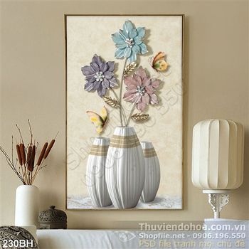 Tranh bình hoa nghệ thuật và mua hoa khoe sắc