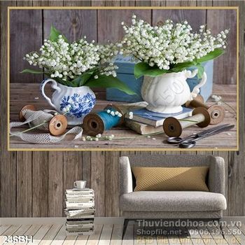 Tranh bình hoa trang trí đẹp
