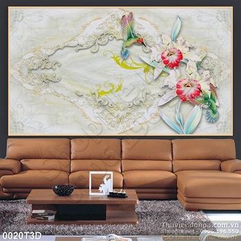 Tranh 3D hoa lan cổ điển