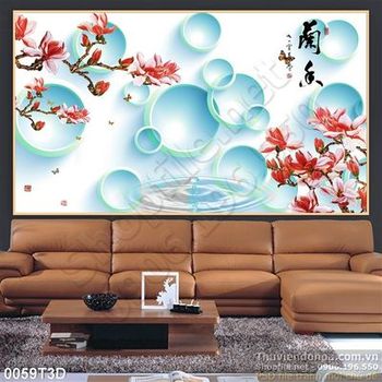 Tranh 3D hoa treo tường