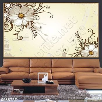 Tranh 3D hoa treo tường