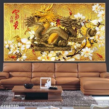 Tranh 3D rồng cổ điển