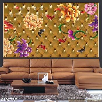 Tranh 3D hoa treo tường cổ điển