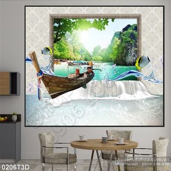 Tranh 3D phong cảnh biển
