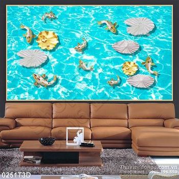 Tranh 3D biển khơi treo tường phòng khách