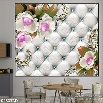 Tranh 3D hoa lan treo tường